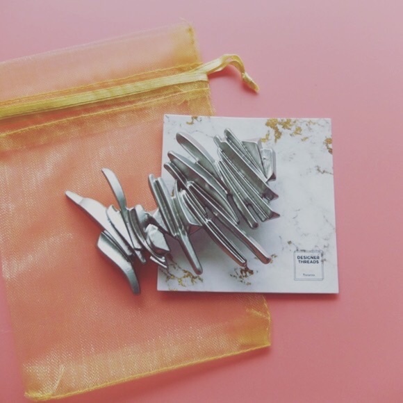 ✨Brushed Metal Irregular Lines Art HairClip-Silver - Picture 5 of 6